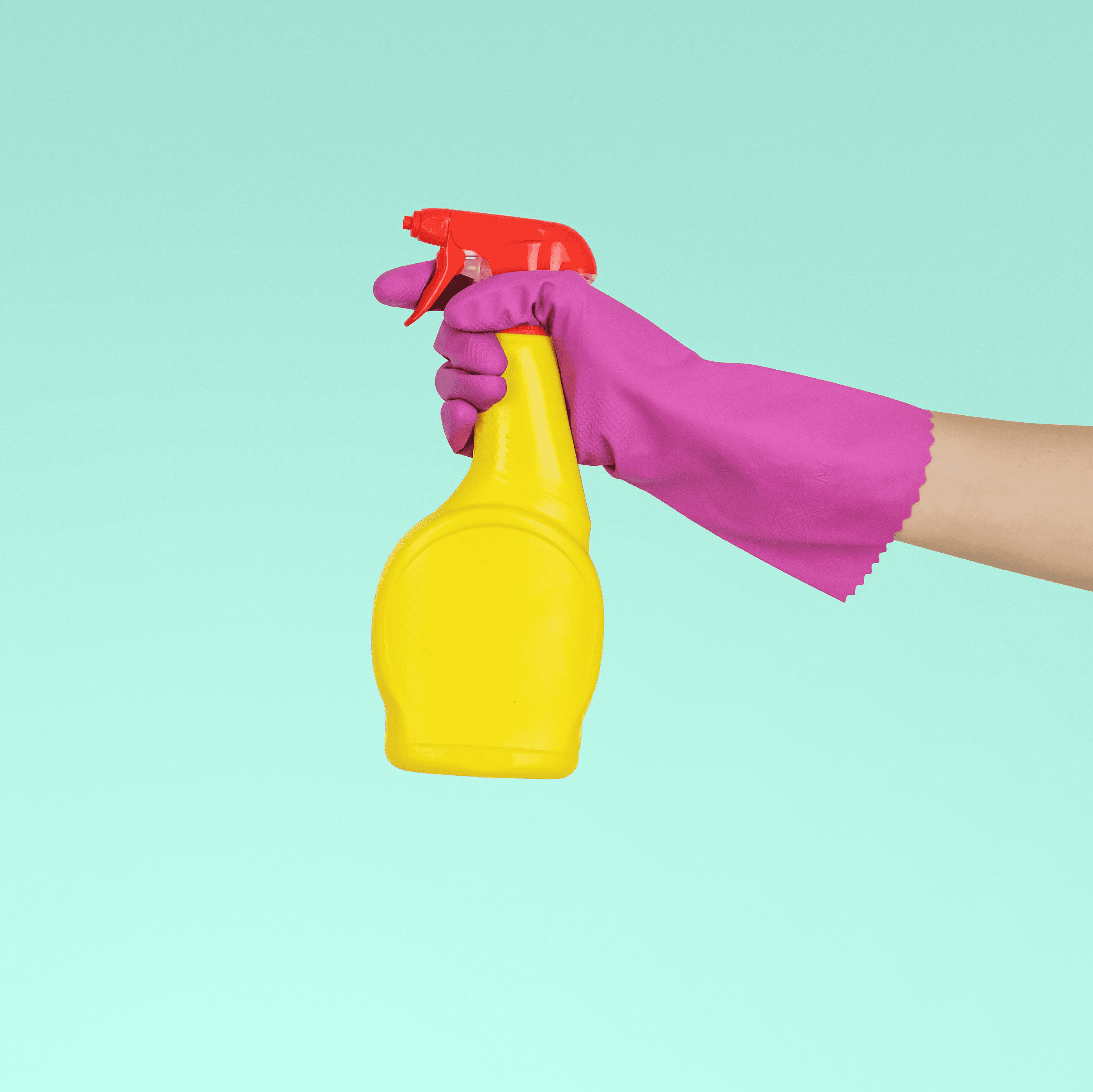 Eco-friendly cleaning spray used on every Tyra's visit